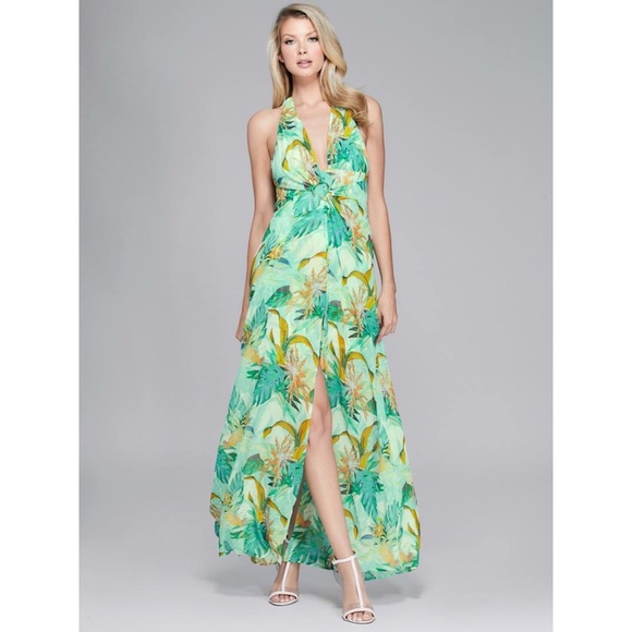 GUESS BY MARCIANO Back to You Printed Halter Dress - Picture 2 of 9